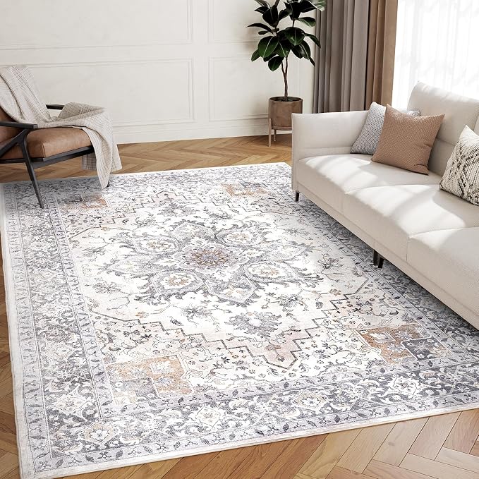 AMADA HOMEFURNISHING 5x7 Area Rugs, Washable Living Room Rug Low-Profile - Image 7