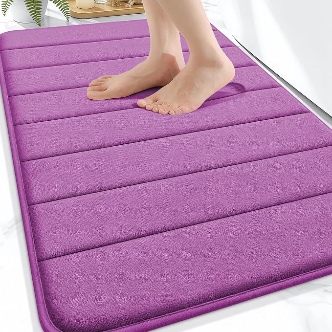 OLANLY Memory Foam Bath Mat 32x20, Super Soft Absorbent Bathroom Rugs, Quick Dry by OLANLY