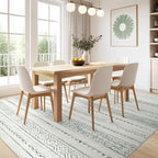 Nakagishi Green Rug Living Room 5x8: Washable Boho Large Neutral Farmhouse Soft - Image 7