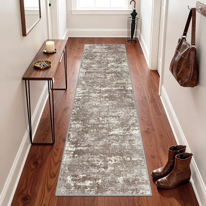 Rug Runners 2x8 Ultra Non-Slip Washable Kitchen Rug Abstract Tear and Stain by TTelephant