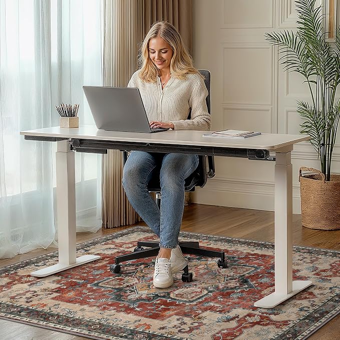 48"x60" Office Chair Mat for Hardwood Tile Floor, Under Desk Carpet Protector - Image 2