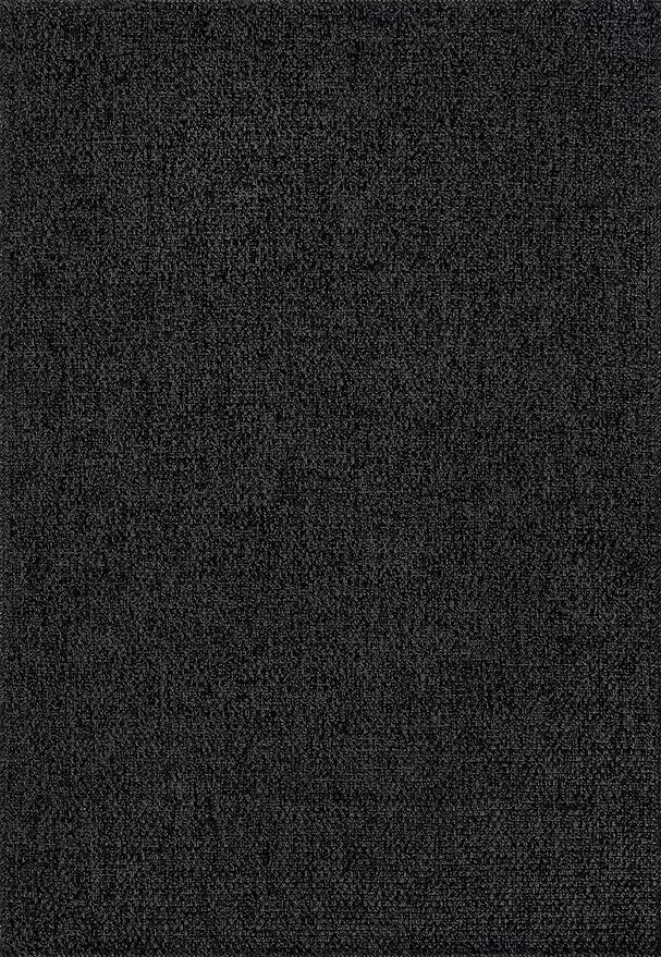 CAMILSON Easy Jute Rug 6x9, Indoor Outdoor Dark Gray Black Farmhouse Area Rugs - Image 3