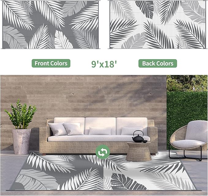 GENIMO Outdoor Rug 9' x 18' Waterproof - Image 2