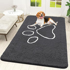 OLANLY Dog Door Mat for Muddy Paws 70x46, Paw Print Design, Absorbs Moisture by OLANLY