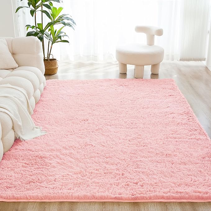 Litanika 4x6 Shag Area Rug for Living Room Bedroom, Non-Shedding Modern Indoor by Litanika