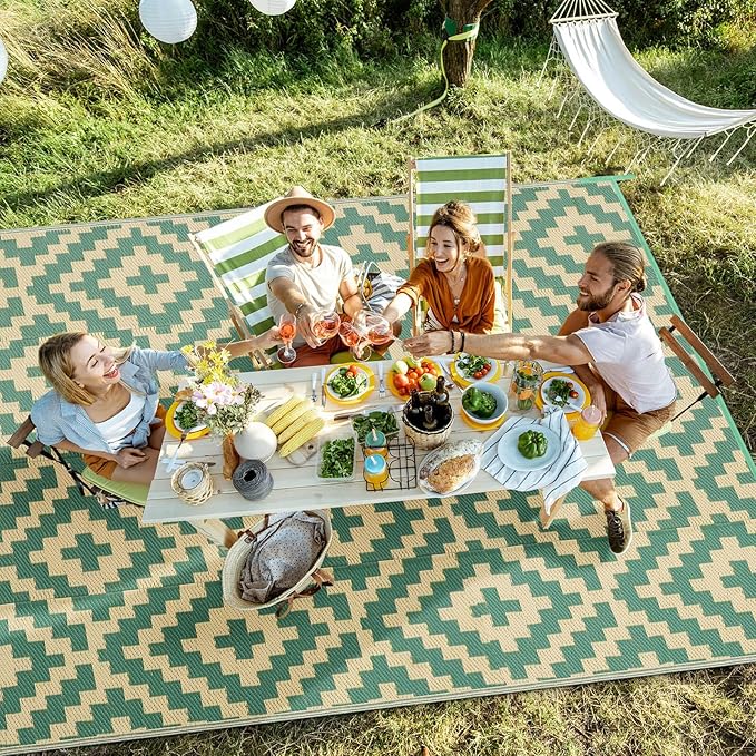 Outdoor Patio Plastic Straw Rug - Image 2