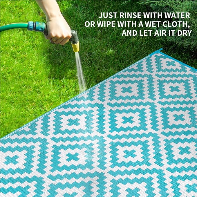Outdoor Patio Plastic Straw Rug - Image 4