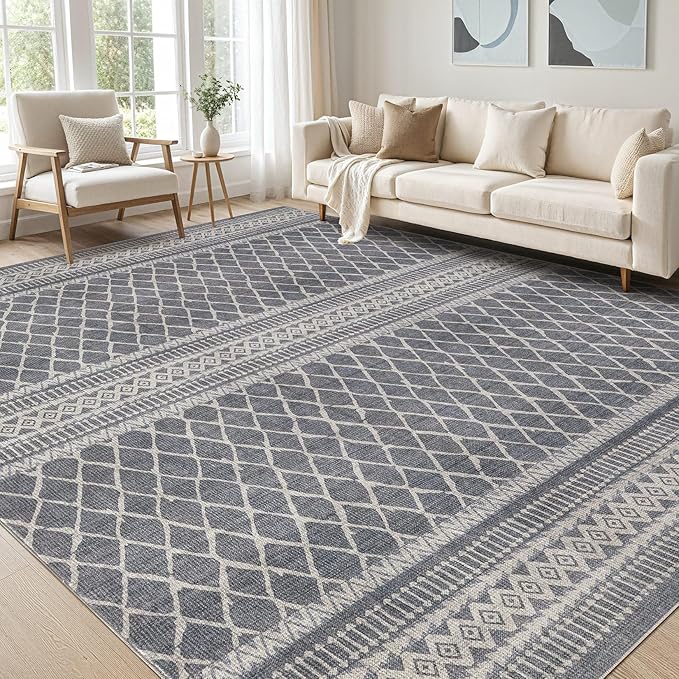 cotiled 10x14 Area Rugs Living Room Rug: Washable Boho Rugs by COTILED