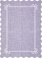 GarveeHome Scalloped Bow Rug for Living Room, Solid Purple Rug for Dorm - Image 4