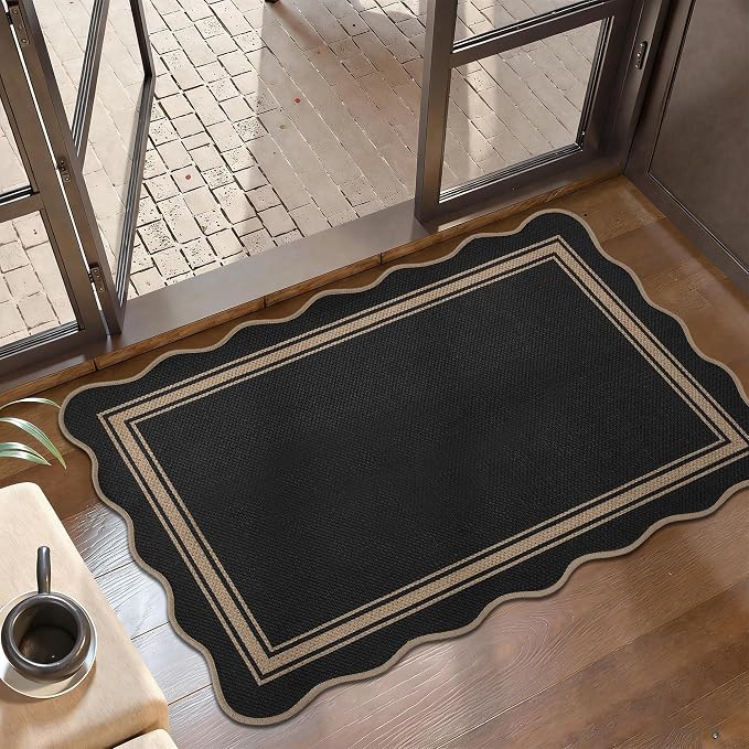 Easy Jute Kitchen Rug 2x3 Front Door Mat Washable Non Slip Entryway Rug - Image 9
