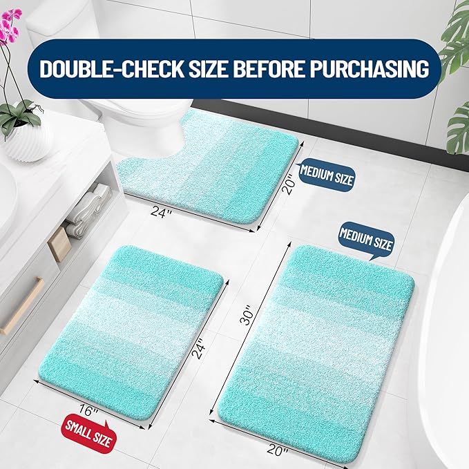 OLANLY Large Bathroom Rugs Mat 50x30, Extra Soft Absorbent Microfiber Bath Rugs - Image 2