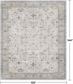 Hazo Haus Boho Light Grey Living Room Rug 10x12 - Image 2