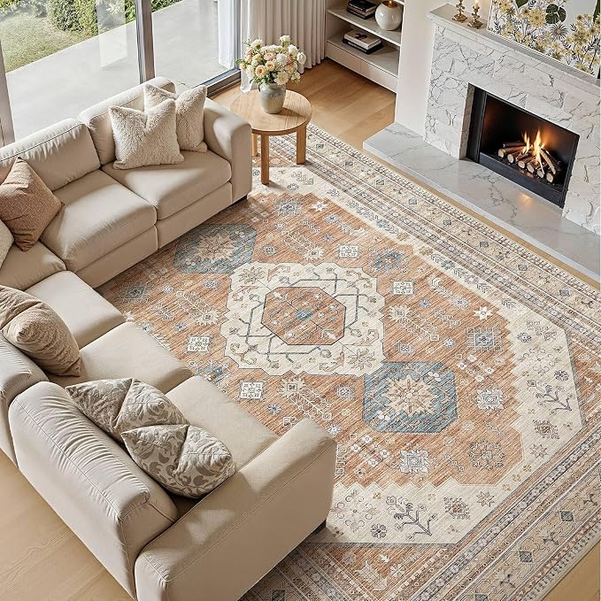 10x14 Washable Area Rug, Large Rugs - Image 6
