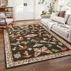 ROYHOME Mushroom Rug Black by ROYHOME
