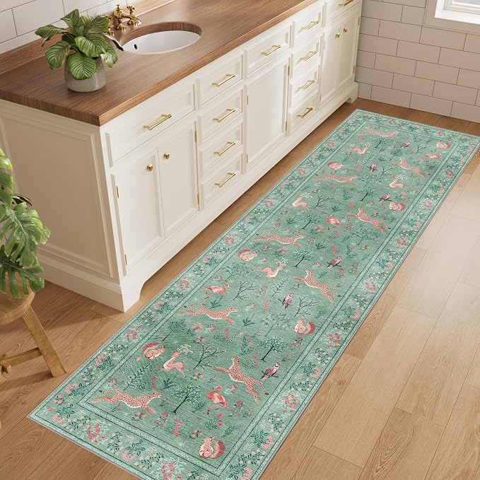 DUKINO 2.6x8 Rug for Hallway, Washable Kitchen Runner Rug - Image 4