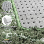ONASAR Area Rugs for Bedroom Living Room, 4x6 Fluffy Olive Green and White - Image 4