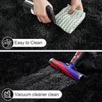8x10 Area Rugs for Living Room, Large Fluffy Black Rugs for Bedroom, Fuzzy Shag - Image 4