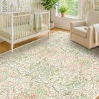 Beige Green 6x9 Washable Area Rugs - Image 4
