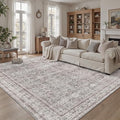 DCX Gray 5x7 Rug, Kid & Pet Friendly by DCXWashableRug