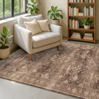 Hazo Haus Boho Brown Living Room Rug 6x8 - Image 3