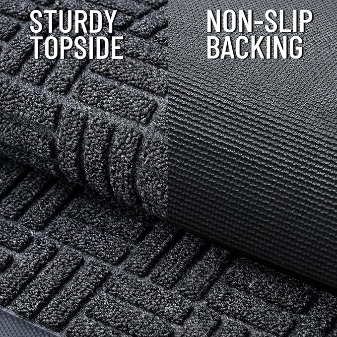 OLANLY Front Door Mat Outside Entrance 71x23, Heavy Duty Sturdy Natural Rubber - Image 3