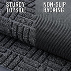 OLANLY Front Door Mat Outside Entrance 59x34, Heavy Duty Sturdy Natural Rubber - Image 3