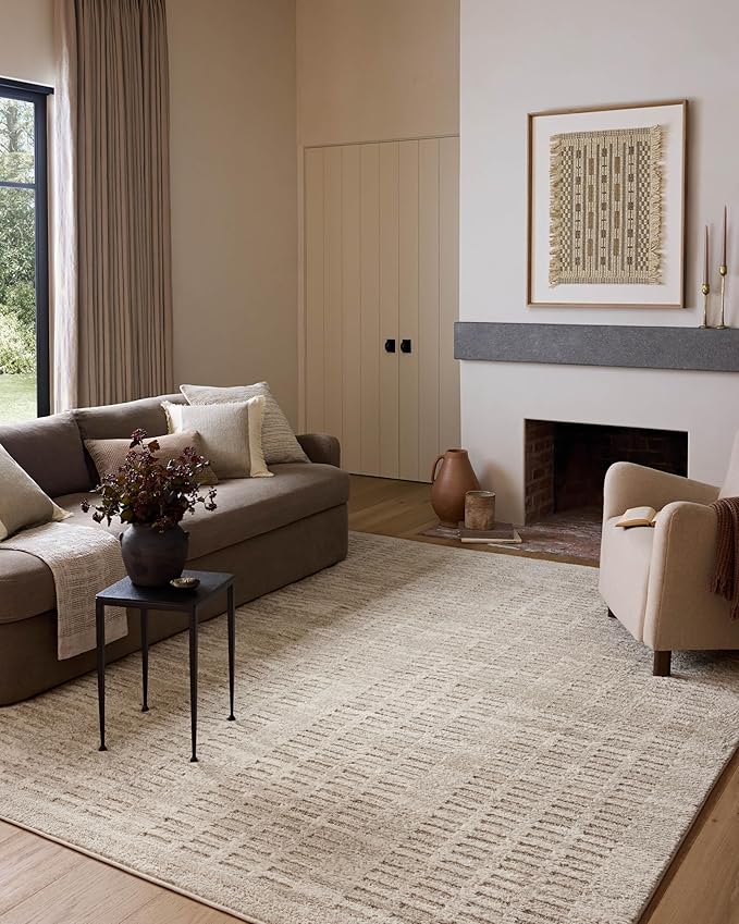 Loloi Amber Lewis Monty Collection MOT-03 Ivory/Beige 6'-7" x 9'-3", .50" Pile by Unknown