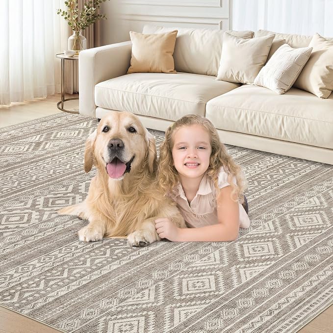 cotiled 9x12 Area Rugs Living Room Rug: Washable Boho Rugs - Image 8