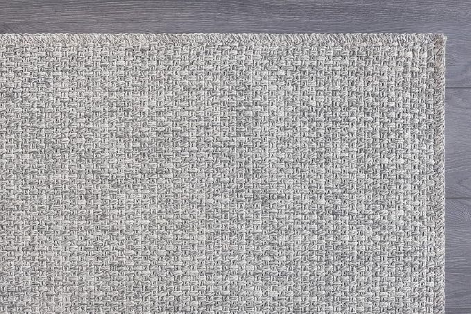 CAMILSON Easy Jute Rug 8x10, Indoor Outdoor Grey Color Area Rugs - Image 8