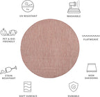SAFAVIEH Outdoor Round Rug 6'7" - Image 6