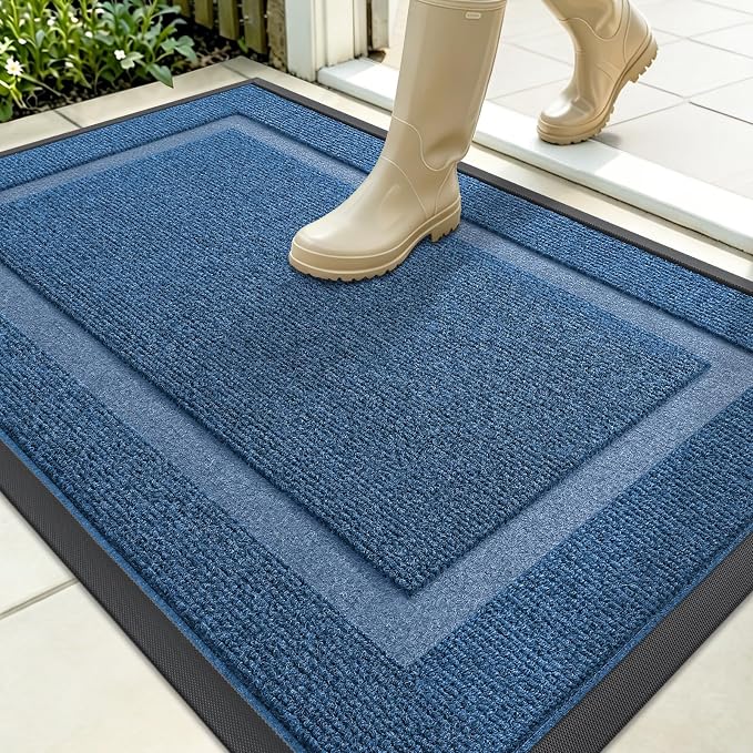 OLANLY Front Door Mat Indoor Outdoor Entrance, Waterproof All-Season, by OLANLY