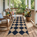 Lahome Checkered Easy Jute Non Slip Runner Rug, 2x6 Kitchen Runner Rug Washable by Lahome