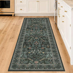 Dusty Teal 2x6 Washable Runner Rug Non Slip - Image 9
