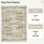 Soalmost 6x9 Area Rug for Living Room Washable 6x9 Non-Slip Modern Rugs for - Image 5