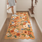 DUKINO 2x4 Washable Runner Rugs, Non Slip Floral Print Entryway Rug - Image 5