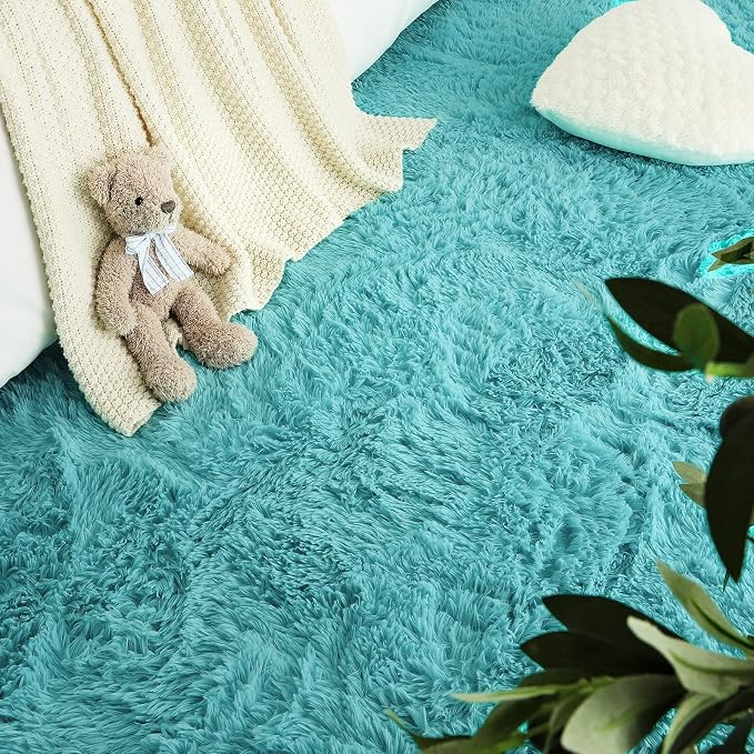 LOCHAS Bedroom Rug 2.6' x 5.3', Soft Oval Throw Rugs Carpet - Image 6