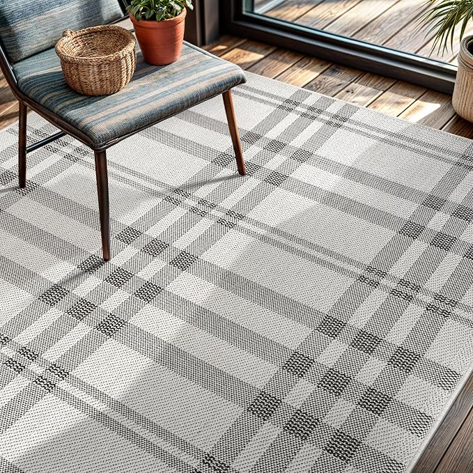 CAMILSON Easy Jute Rug 4x6, Indoor Outdoor Off-White Color Fiber Area Rugs - Image 8