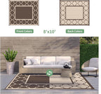GENIMO Outdoor Rug 8' x 10' Patio Waterproof, Foldable Reversible Plastic Straw - Image 4