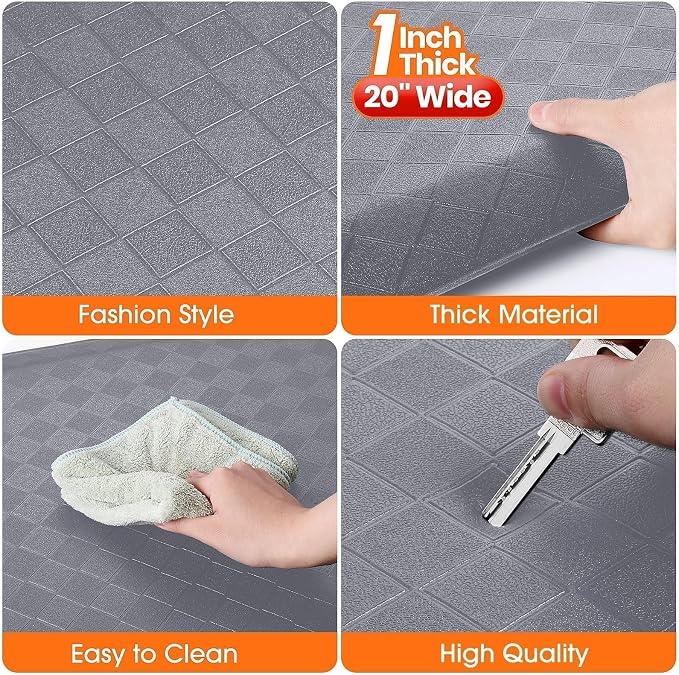 StepRite 1” Thick Kitchen Mats for Floor, Anti Fatigue Kitchen Rugs, Heavy Duty - Image 4