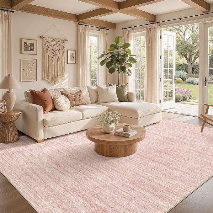 Nakagishi 10X12 Area Rugs Living Room: Washable Large Vintage Rug Neutral - Image 2