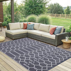 Smiry Outdoor Rug 6x9 ft, Waterproof Reversible Plastic Straw Rugs, Boho - Image 7