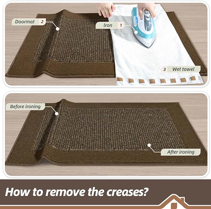 BEQHAUSE Indoor Door Mat 20" x 32", Dirt Trapper Door Mats Non-Slip Entryway - Image 9