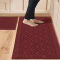 COSY HOMEER 48x20 Inch/30X20 Inch Kitchen Rug Mats Made of 100% Polypropylene 2 by COSYHOMEER