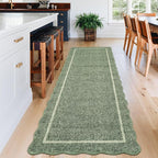 GarveeHome Scalloped Washable Runner Rug 2x8 Runner Modern Non Slip Kitchen - Image 2