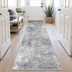 3x8 Washable Hallway Runner – Non-Slip Abstract Modern Neutral Wide Carpet - Image 9