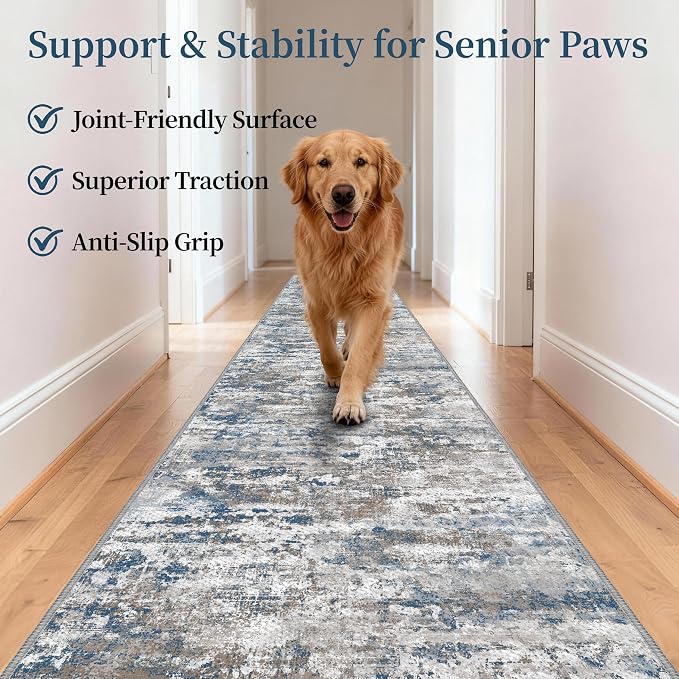 Washable Carpet Runners for Hallway 16ft-Non Slip Floor Runners for Dogs - Image 3