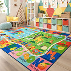 Maxsoft Kids Rug for Playroom, Educational 4x6 Play Mat for Classroom, Washable - Image 8