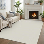 EARTHALL Washable Area Rugs 5x7 Ft Non Slip Living Room Rugs Cotton Rubber by EARTHALL