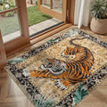 DCX Washable 3x5 Tiger Rug, Soft Low Pile Carpet, Kid & Pet Friendly by DCXWashableRug
