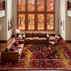 SERISSA 9x12 Area Rugs for Living Room, Large Washable Non-Slip Boho Rug - Image 3